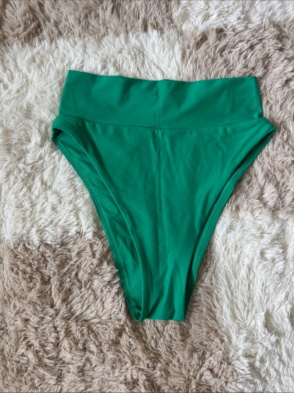 High-Waist Green Bikini Bottom - Women Swim